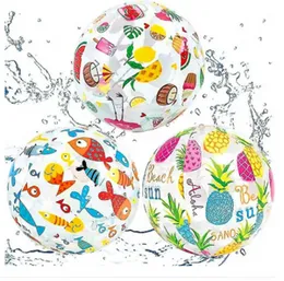 Intex Inflatable Beach Ball 20 Inch - 51cm (Printed) - Play Water Ball Inflatable Water Ball Beach Ball Children Adult Water Toys Beach Ball Swimming