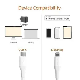 USB-C to Lightning Cable (1m) – Fast Charging & Data Sync Cord, Compatible with iPhone, iPad & USB-C Power Adapters