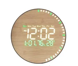 Wall and Table Clock Wooden Green 26cm with Remote Control DS-5823L
