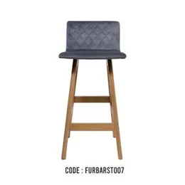 Grey Velvet Barstool 650mm