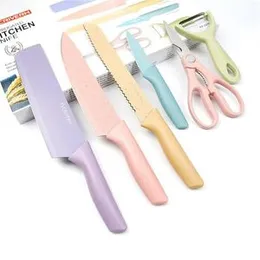 6 Pcs Colorful Knife Set