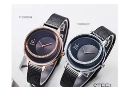 Ladies Luxury Fashionable Quartz Watches Analog Women Wrist Watches Metal Strap Magnet Chain Clasp Black Rosegold Silver Coffee