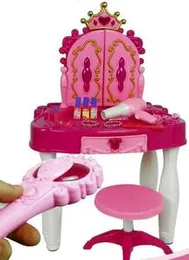Girls Pink Musical Dressing Table Vanity Light Mirror Play Set