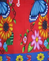 Beautiful Blue Butterfly and Pink–Orange Flower Design Bedsheet