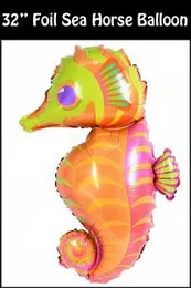 32" Foil Sea Horse Ocean Fish Happy Birthday Party product