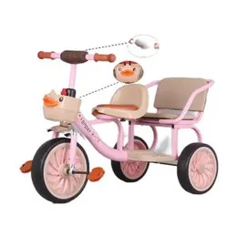 Baby Twin Double Seater 2 Seater Tricycle Bike (TS308)
