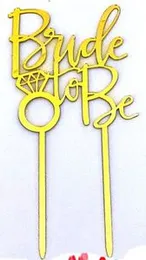 Party Cake Decoration Cake Topper Plastic Gold Bride