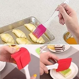 Silicone Baking Brush & Spatula Combo Set - Perfect For All Baking & Cooking Needs