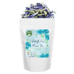dbrew erflyButt Pea Flower Tea 25g - Blue Tea | 100% Natural Herbal Tea | Blue Pea Tea | Reduce stress & anixety | Steep as Hot or Iced Tea
