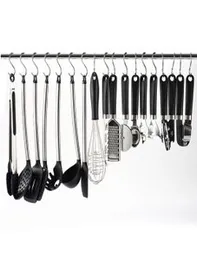 Stainless Steel S-Shape Hook Kitchen Bedroom Multi-function Railing S Hanger Hooks Hanging Storage Tools