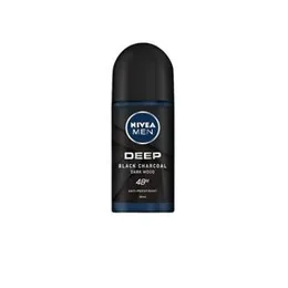 NIVEA Men Deep Deodorant Roll-On 50ml – 48H Protection with Black Carbon