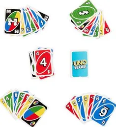 Uno Teams Card Game - Mattel Games UNO Teams Card Game for Kids, Adults & Family Night, Parties & Travel with Special Rules