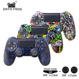 DATA FROG Soft Silicone Gel Rubber Case Cover For PS4 Pro Controller Thumb Grips Joystick Cap for Slim PS4 accessories.