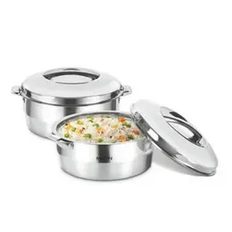 Best Silver Stainless Steel Hot Pot Casserole 3 pcs Set 1000,1500,2500ml
