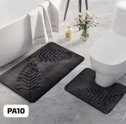 Buy 2 Pieces Bathroom Rugs Mat Super Soft Water Absorbent Microfiber Non-Slip Quick Drying Bath Tub Mat Toilet Rugs Perfect Bathroom Mats for Bathroom