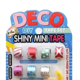 10  Pcs/Set Adhesive Tape Lovely mini glitter Washi Tape Set DIY Decoration Sticker Label Masking Tape