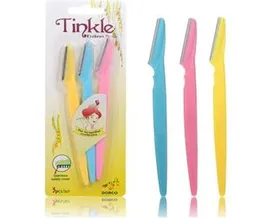 3 Pcs Tinkle Eyebrow Razor Set, Hair Trimmer ter Shaver and Tough up Tool, Facial Razor with Safety Cover - ayyash