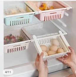 Refrigerator Storage Box Fridge Plastic Organizer Retractable Drawer Container Shelf