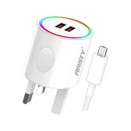 2USB   LED   Micro   Fast   Charger   AT-003-A