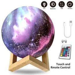 Rechargeable 3D Moon Light Night Lamp