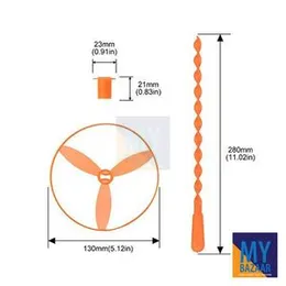 Kidsbay Set Bamboo Dragonfly Large Plastic Flying Saucers Pull String Spinning Wheel Outdoor Toy- Multi Color.