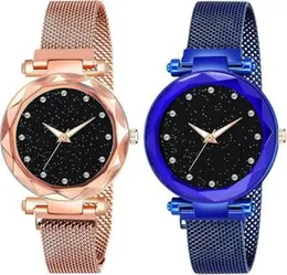 Star Sky Casual Party Fashionable Adjustable Magnet Stripe Elegent Look Girls Watch Multi Colours