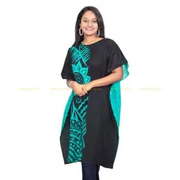 Green With Black Short Kaftan SK 06