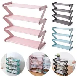 Shoe rack zig zag simple foldable shoe rack