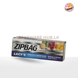 Zip Bags – Sandwich Size (16.5cm × 15cm) | 50 + 10 Free | Durable & Convenient for Food Storage