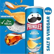 Pringles Salt & Vinegar Flavour - Potato Chips - 165gm