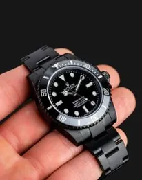 Black Submariner Black Dial Black PVD Oyster Bracelet Watch