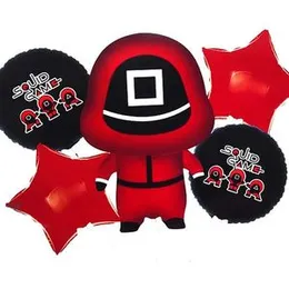 5 Pcs Foil Ballons Squid Game Birthday Party