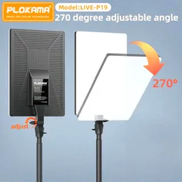 Plokama Live P19 LED Light Panel – 19-Inch Adjustable Color Temperature LED Fill Light with Remote