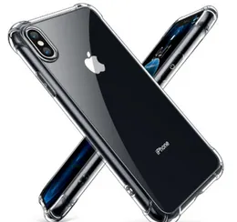 iPhone 7 Plus iPhone 8 Plus iPhone X iPhone XS Shockproof Silicone Bumper Case Ultra Clear Slim Anti-Slip Grip Soft Flexible Back Cover with Camera Pr