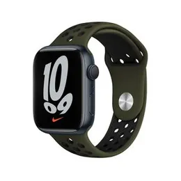 Nike Silicone Strap for i Watch 42mm/44mm/45mm - Olive Green BlackNike Silicone Strap for i Watch 42mm/44mm/45mm - Olive Green Black