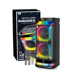 Brodu BTS 1990 Double 8″ Bluetooth Speaker – Powerful Dual 8-Inch Portable Party Speaker