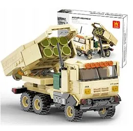 Kids Toy Wange Plastic Army M142 HIMARS Vehicle Military Puzzle Brick Building Block Set (0587)