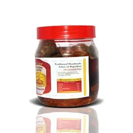 Growing Villagers Green Kachari Pickle Homemade Kachari Achar | Desi Village Type Achar | Jar Of 400 Grams FROM INDIA (SAM)