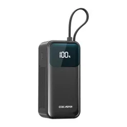 Aspor A362 65W 20000mAh Super Fast Charging Powerbank | PD & QC 3.0 Dual Output | Laptop & Mobile Compatible Portable Battery Pack