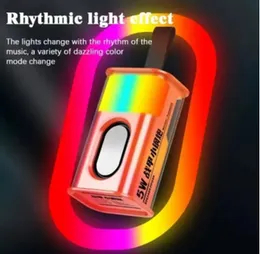 K08 Bluetooth Speaker Transparent Mech Audio TWS with Rhythm Breathing Light | 360° Stereo Surround Portable Wireless Speaker