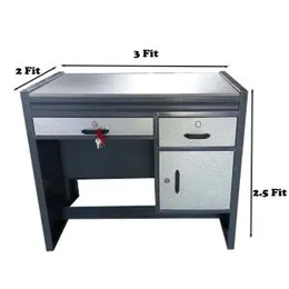 Steel Writing Table with 1 Drawer & 2 Locker-3x2 - 3 years warranty-NO02