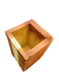 Wooden Specialist 1 Compartments Wood Portable Pen Holder.