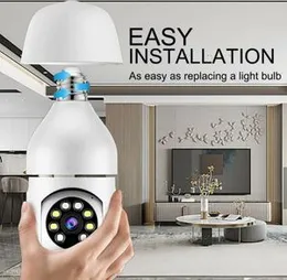 HD 1080P WIFI Camera Wireless Light Bulb Camera LED Night Vision Smart Home Security Camera E27 Connector Remote Monitoring V380 Pro