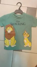 Import Quality Kids T-Shirts for Boys & Girls (Age 2–8) – Half Sleeve, GREEN - LION KING DESIGN