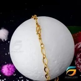 Gold Plated Guaranteed 18/24 inch 04mm Machine Cut Link Chain with "A" Star Pendant Necklace for ladies.