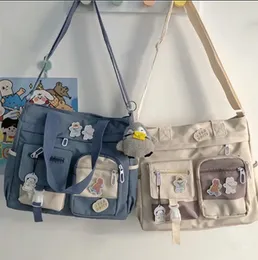 Waterproof Canvas Women Handbag Shoulder Bag Nylon Ladies Messenger Crossbody Tote Book Bag Satchel