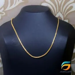 Gold Plated Flat Fox Chain For Women 02MM 18/24 inch.