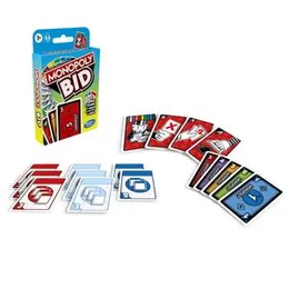 Monopoly Bid Card Game - Quick Playing Card Game for 4 Players, Game for Families and Kids