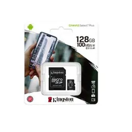 Kingston Canvas Select Plus 128GB microSD Card Class 10 UHS-I speeds up to 100MB/s with Adapter (5 Years Warranty)