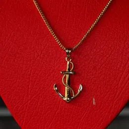 2.2mm fox singapore chain with hill anchor pendant.